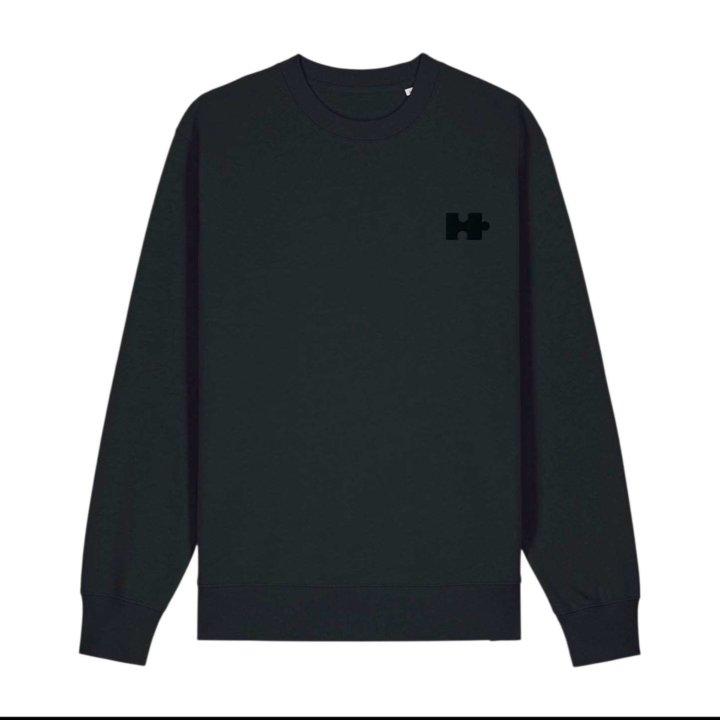 Puzzle Sweatshirt for Him (Black Thread)