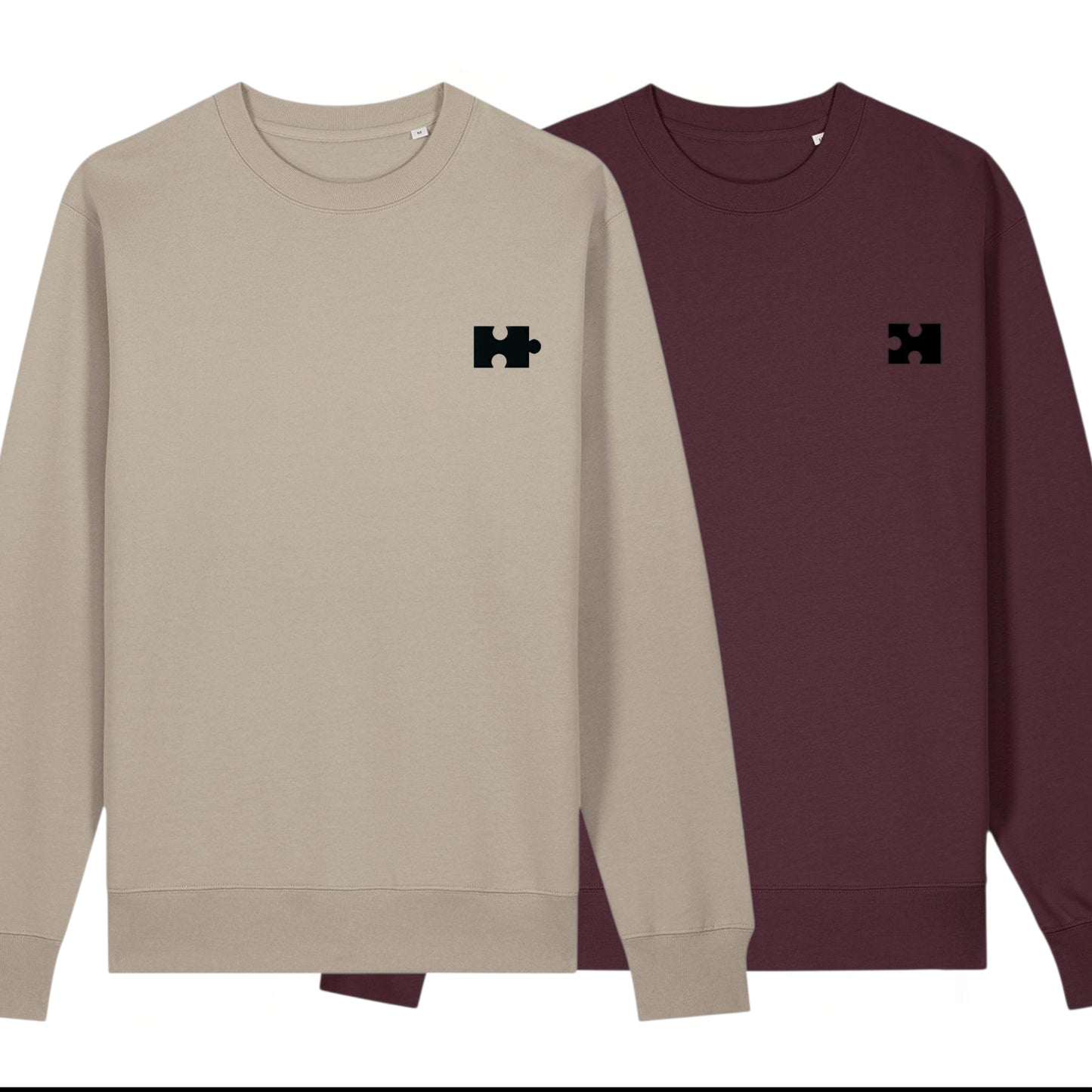 Puzzle Sweatshirt for Her (Black Thread)