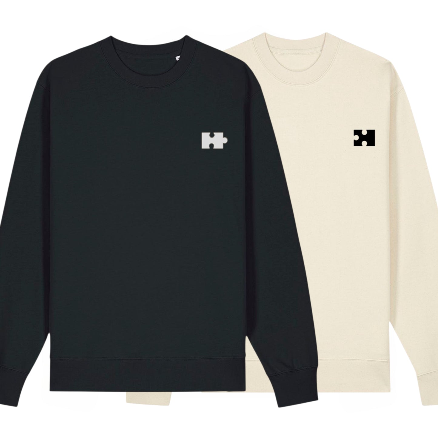 Puzzle Sweatshirt for Him (Cream Thread)