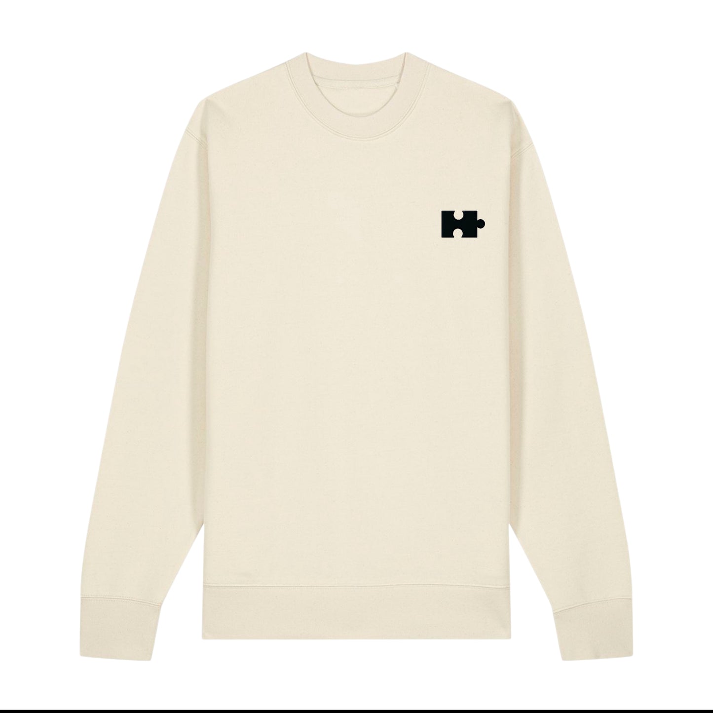 Puzzle Sweatshirt for Him (Black Thread)