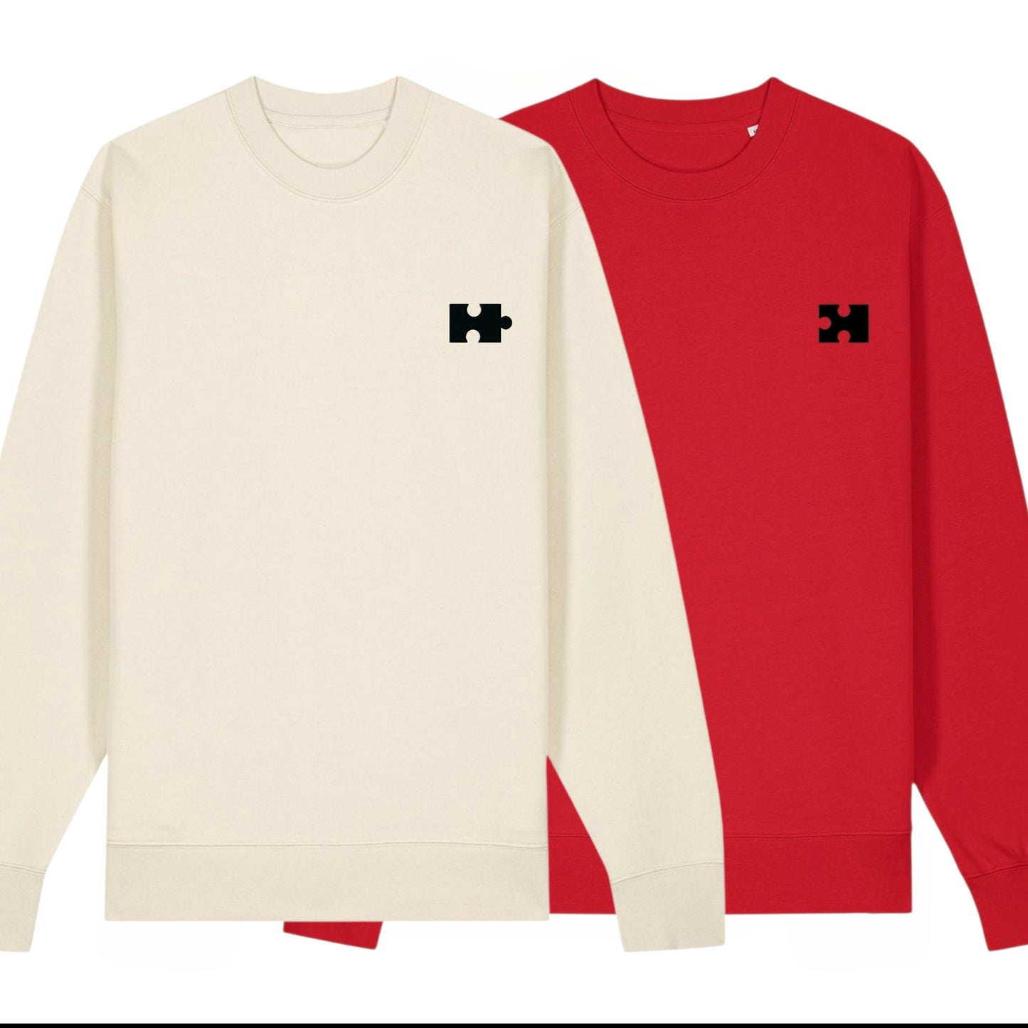 Puzzle Sweatshirt for Her (Black Thread)