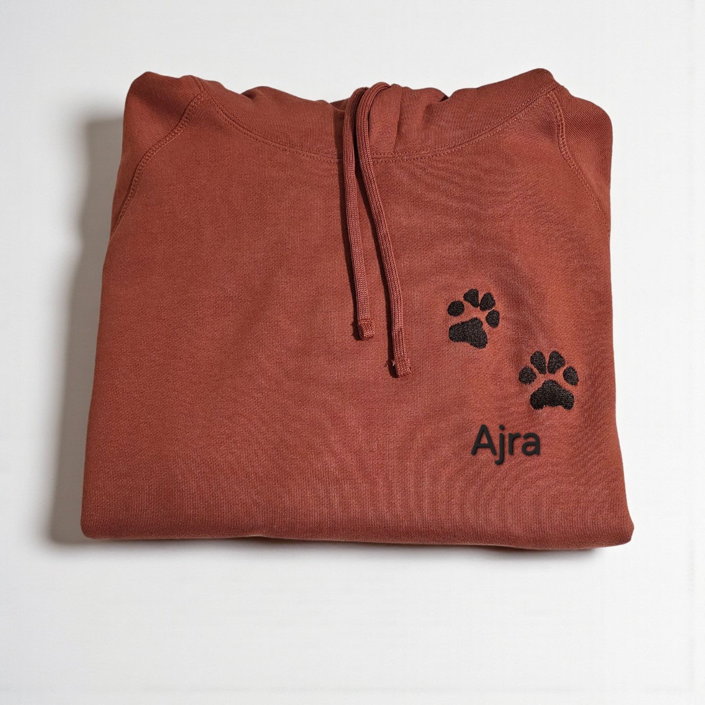 Pet Paw Prints Left Chest Soft Hoodie
