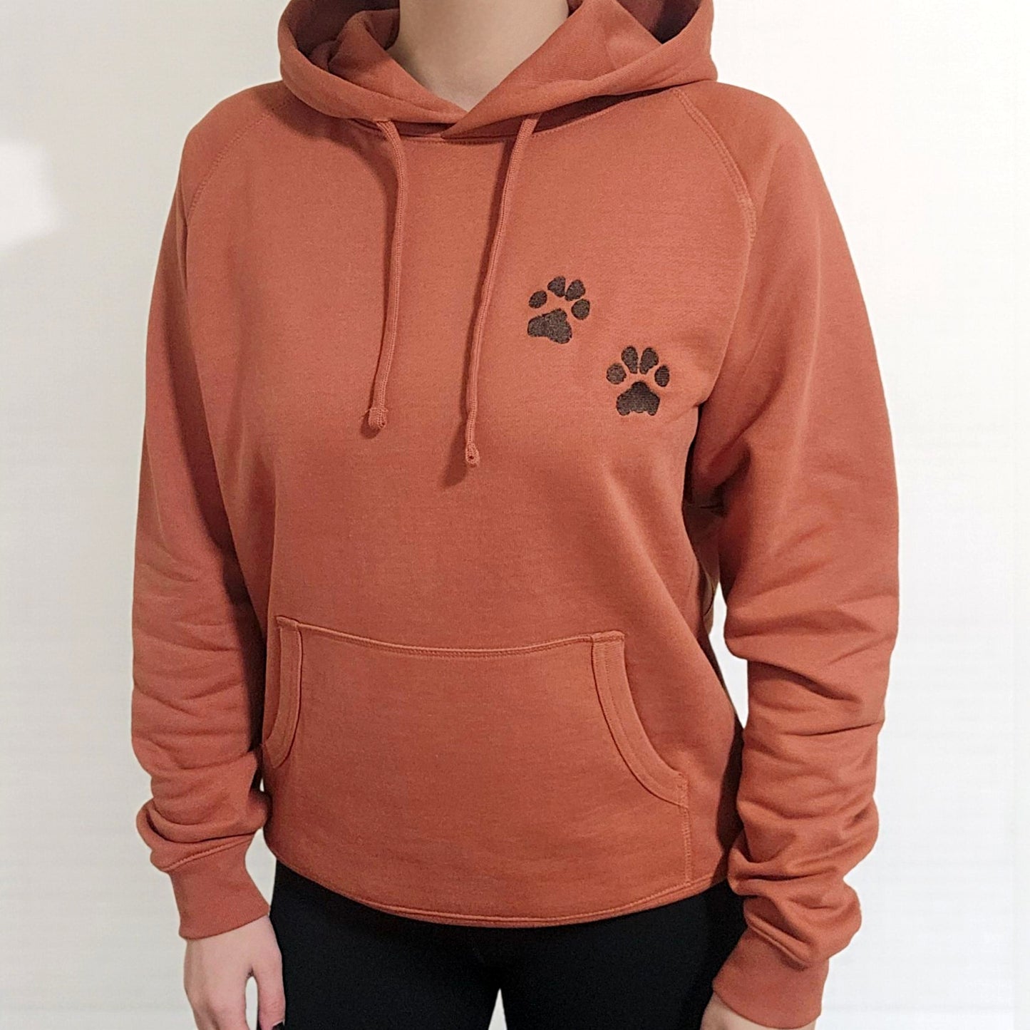 Pet Paw Prints Left Chest Soft Hoodie