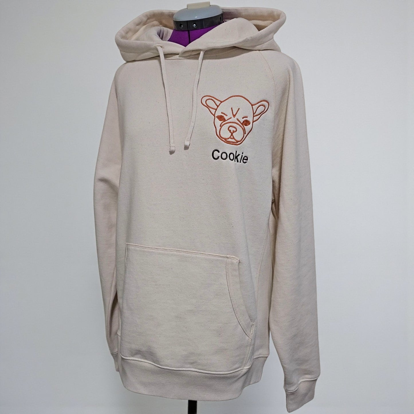 French Bulldog Puppy Left Chest Soft Hoodie