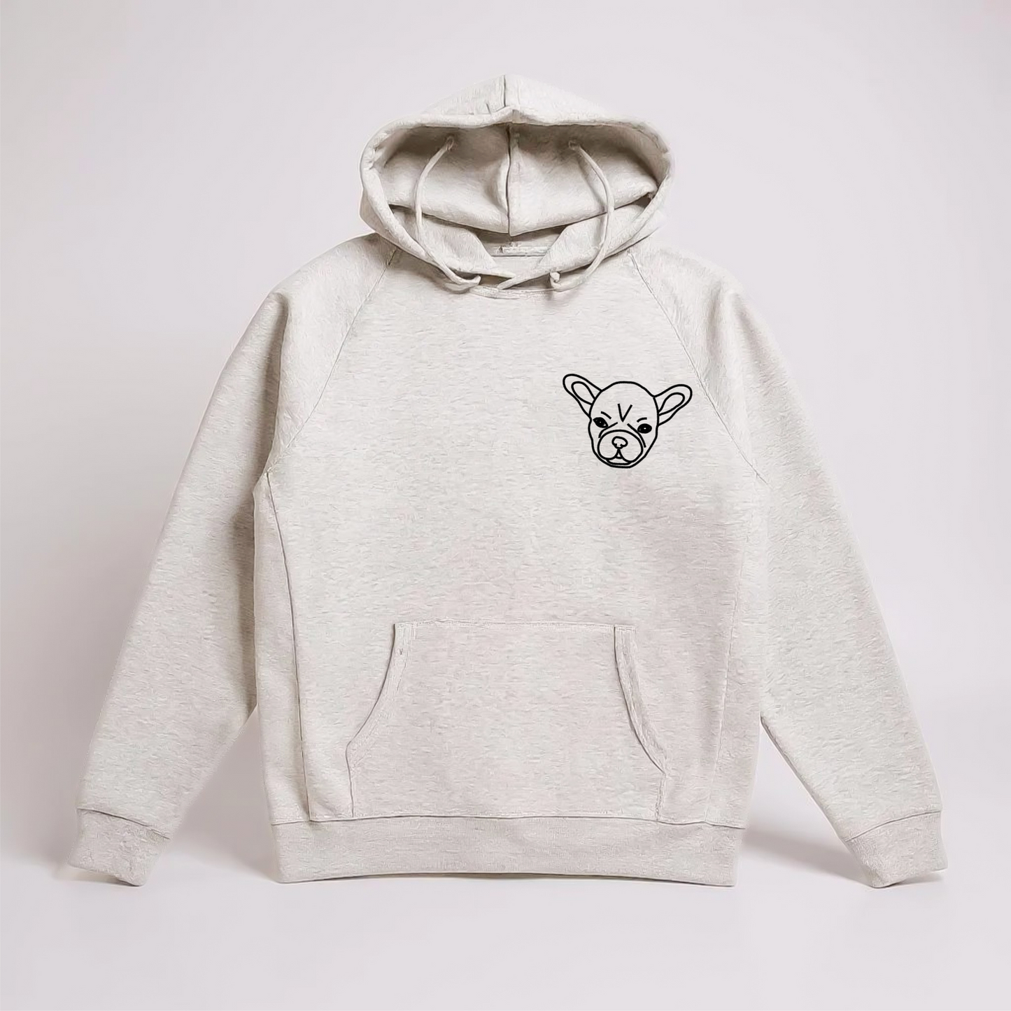 French Bulldog Puppy Left Chest Soft Hoodie